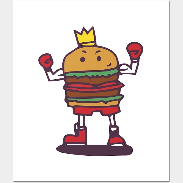 Burger Champion Wall Art by ShirtsShirtsndmoreShirts